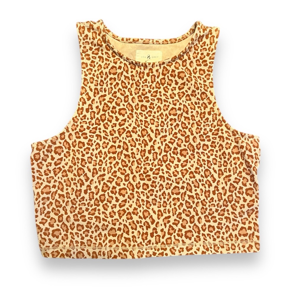 LOFT Lou & Grey Leopard Print Crop Top